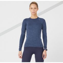 Koszulka Do Biegania Damska Długi Rękaw Kiprun Skincare Light. Niebieskie koszulki sportowe damskie KIPRUN, xl, bez wzorów, z elastanu, bez kołnierzyka, bez ramiączek, do biegania. Za 99.99 zł.
