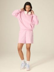 4F Spodenki dresowe damskie - różowe S. Czerwone szorty damskie 4f, na lato, s, bez wzorów, z dresówki, z podwyższonym stanem. Za 79.99 zł.