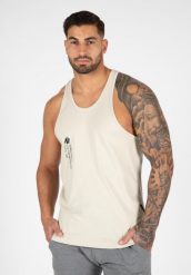 Tank top fitness męski Gorilla Wear Carrizo Tank Top. Brązowe t-shirty męskie GORILLA WEAR, m, bez wzorów, z bawełny, bez kołnierzyka. Za 144.20 zł.