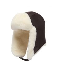 EMU Australia Czapka Aviator K7024 Brązowy ciemny. Brązowe rękawiczki dziecięce Emu Australia, bez wzorów, ze skóry. Za 384.99 zł.