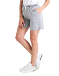 Błyszczące szorty damskie. Szare szorty sportowe damskie LEONE 1947 APPAREL, l, bez wzorów, z bawełny, sportowe, na fitness i siłownię. Za 63.11 zł.