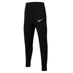 Spodnie sportowe chłopięce Nike Juniior Park 20 Fleece Pants. Białe spodnie sportowe dla chłopców Nike, bez wzorów, z bawełny, sportowe, na jogę i pilates. Za 169.99 zł.