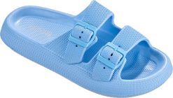 Šlepetės mot. BECO 90382 6 39 blue. Niebieskie klapki damskie Blue, bez wzorów, sportowe, bez obcasa. Za 69.14 zł.