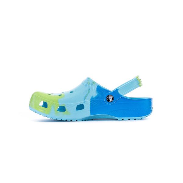 Buty do chodzenia unisex Crocs Classic Ombre Clog. Niebieskie klapki damskie Crocs, bez wzorów, z materiału. Za 325.00 zł.