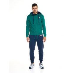 Bluza z bawełna z kaptur na co dzień na siłownię. Zielone bluzy sportowe męskie LEONE 1947 APPAREL, bez wzorów, z bawełny, bez kaptura, na fitness i siłownię. W wyprzedaży za 262.70 zł.