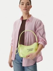 Tommy Jeans Torebka Metal Logo Shoulder Bag AW0AW18468 Zielony. Zielone torebki do ręki damskie Tommy Jeans, bez wzorów, z jeansu, bez dodatków. Za 409.99 zł.