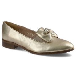 Złote Półbuty Gamis Damskie Eleganckie Obuwie. Żółte mokasyny damskie GAMIS, ze skóry, eleganckie. Za 199.00 zł.