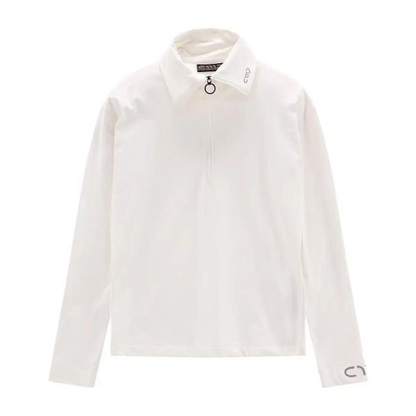 Bluza z pół zamkiem błyskawicznym CMP. Białe bluzy męskie CMP, m, bez wzorów, ze skóry, bez kaptura. Za 356.75 zł.