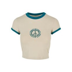 Koszulka court damska z elastycznego dżerseju Koszulka Urban Classics. Białe koszulki sportowe damskie Urban Classics, bez wzorów, z dżerseju, bez kołnierzyka, bez ramiączek. Za 152.50 zł.