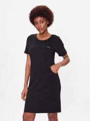 Liu Jo Sport Sukienka codzienna TA3031 F0869 Czarny Regular Fit. Czarne sukienki damskie Liu Jo Sport, na co dzień, xs, bez wzorów, z syntetyku, sportowe, bez kołnierzyka, bez ramiączek, proste. Za 729.99 zł.