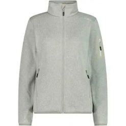 Kurtka polarowa CMP Woman Knit-Tech 100% poliester – 11FV Pistaccio-Bianco. Zielone kurtki damskie CMP, bez wzorów, z materiału, bez kaptura. Za 245.50 zł.