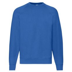 Klasyczna Bluza Raglanowa Unisex Dla Dorosłych. Niebieskie bluzy męskie Fruit of the Loom, m, bez wzorów, bez kaptura. Za 79.99 zł.
