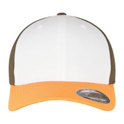 Czapka Z Daszkiem 3 Tone. Białe czapki i kapelusze damskie FLEXFIT, bez wzorów. Za 77.99 zł.