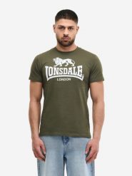 T-shirt Lonsdale Logo. Brązowe t-shirty męskie Lonsdale, m, bez wzorów, z bawełny, sportowe, bez kołnierzyka. Za 138.50 zł.