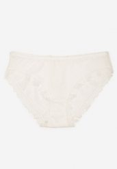 Białe Majtki Figi Ozdobione Koronką Nildivi. Białe figi damskie Born2be, xl, bez wzorów, z koronki. Za 4.99 zł.
