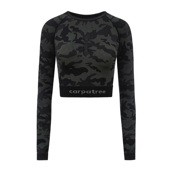 Top treningowy damski Carpatree Camo Seamless. Zielone obuwie sportowe damskie Carpatree, bez wzorów, na fitness i siłownię. Za 53.99 zł.