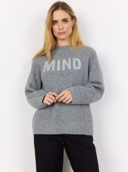 Soyaconcept® Sweter z dzianiny - SC-Audrey Kobiety Sztuczne włókno szary|srebrny, L. Szare swetry damskie l, bez wzorów, z dzianiny, bez kołnierzyka, bez ramiączek, bez kaptura. Za 179.95 zł.