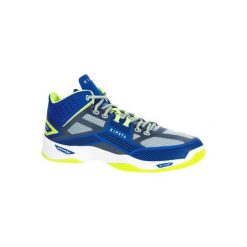 Buty do siatkówki V500 mid męskie, kolor niebieski. Niebieskie buty sportowe męskie KIPSTA, z kauczuku. Za 199.99 zł.