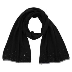 Szalik damski Euro-Star Arabella. Czarne szaliki i chusty damskie EURO-STAR, bez wzorów, z dzianiny, eleganckie. Za 233.50 zł.