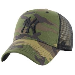 Męska czapka z daszkiem 47 Brand New York Yankees MLB Branson Cap. Zielone czapki i kapelusze męskie 47 Brand, bez wzorów, z bawełny, sportowe. Za 99.99 zł.