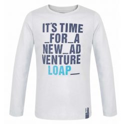 T-shirt dziecięcy Loap Binus szary. Szare t-shirty dla chłopców ZSPORT, bez wzorów, z bawełny, bez ramiączek. Za 59.18 zł.