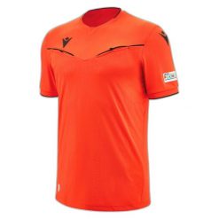 Koszulka sędziowska Macron UEFA 2023/25. Czarne koszulki sportowe męskie Macron, l, bez wzorów, bez kołnierzyka, bez ramiączek, do piłki nożnej. Za 393.00 zł.