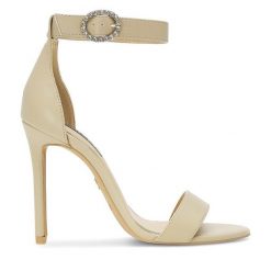 Sandały Nine West. Brązowe klapki damskie Nine West, bez wzorów, bez obcasa, na szpilce, bez zapięcia. Za 137.99 zł.