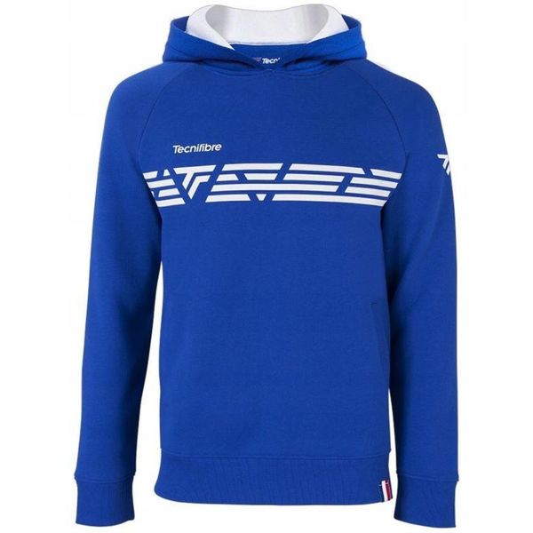 Bluza z kapturem męska Tecnifibre Fleece Hoodie. Niebieskie bluzy męskie TECNIFIBRE, m, bez wzorów, z kapturem. Za 249.99 zł.