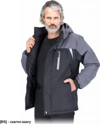 Kurtka męska R.E.I.S. OSVALD - Kurtka ochronna ocieplana męska stójka odblaski 100% poliester o gramaturze 160 g/m2 2XL. Brązowe kurtki męskie R.E.I.S., m, bez wzorów, z poliesteru, bez kaptura. Za 139.92 zł.