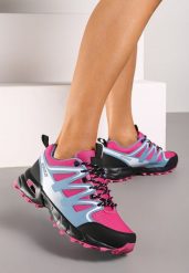 Niebiesko-Fuksjowe Buty Sportowe Sneakersy Sznurowane na Tłoczonej Podeszwie Tinasinna. Niebieskie obuwie sportowe damskie Renee, bez wzorów. Za 109.99 zł.
