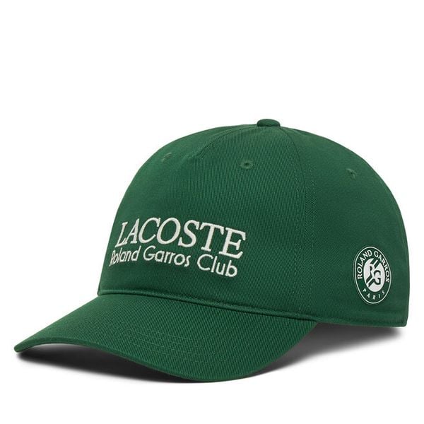 Czapka z daszkiem Lacoste. Zielone czapki i kapelusze męskie Lacoste, bez wzorów. Za 271.99 zł.