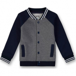 Bluza w kolorze szaro-granatowym. Bluzy dla chłopców marki bonprix. W wyprzedaży za 92.95 zł.