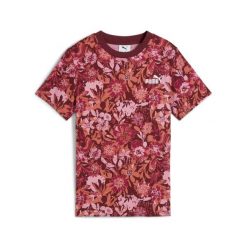 Koszulka dla dziewczynki Puma Essentials Nature 2.0. Czerwone bluzki dla dziewczynek Puma, bez wzorów, bez ramiączek. Za 170.50 zł.