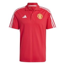 Koszulka polo męska adidas Manchester United DNA IT4164. Czerwone koszulki polo męskie Adidas, m, bez wzorów, klasyczne, bez ramiączek. Za 274.50 zł.