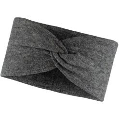 Opaska z wełną merino BUFF Merino FLeece Headband Solid. Szare czapki i kapelusze damskie Buff, bez wzorów, z wełny, sportowe. W wyprzedaży za 67.46 zł.