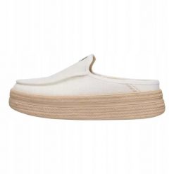 HeyDude Damskie Espadryle Austin Lift Espadrille Woven. Białe espadryle damskie Hey dude, bez wzorów, z materiału, bez obcasa, bez zapięcia. Za 379.00 zł.