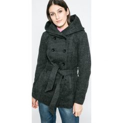 Only - Płaszcz. Czarne płaszcze damskie Only, w paski, z materiału, klasyczne. W wyprzedaży za 219.90 zł.
