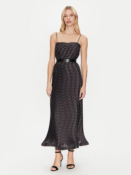 Simona Corsellini Sukienka koktajlowa P25CPAB01201 Czarny Slim Fit. Czarne sukienki damskie SIMONA CORSELLINI, bez wzorów, z syntetyku, wizytowe, bez kołnierzyka, bez ramiączek. Za 1,419.00 zł.