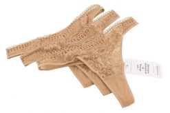 Scandale Le String Sensual Nude T17 - stringi damskie 3-pack. Brązowe stringi damskie Erima, m, bez wzorów, z bawełny. Za 265.99 zł.