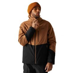 Męska Kurtka Ocieplana Highton Stretch Padded Jacket. Brązowe kurtki sportowe męskie Regatta, m, bez wzorów, z puchu, trekkingowe. Za 228.99 zł.