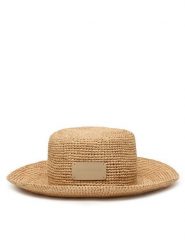 Emporio Armani Kapelusz EX000029 AF21415 U1054 Beżowy jasny. Brązowe czapki i kapelusze damskie Emporio Armani, bez wzorów, z poliesteru. Za 759.99 zł.