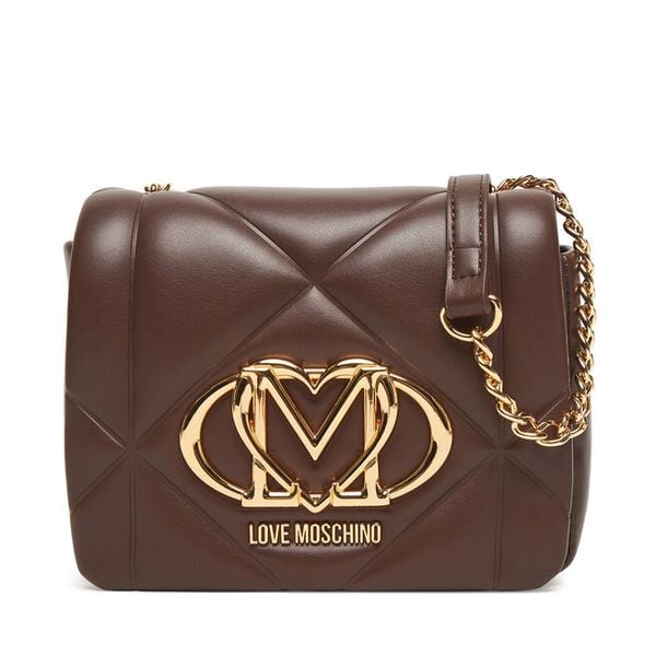 Torebka LOVE MOSCHINO. Brązowe listonoszki damskie Love Moschino, bez wzorów, bez dodatków. Za 559.99 zł.