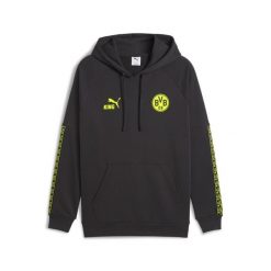 Męska bluza z kapturem Borussia Dortmund KING PUMA. Szare bluzy męskie Puma, m, bez wzorów, z kapturem. Za 299.00 zł.