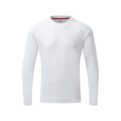 Męski longsleeve UV Tec. Białe bluzki z długim rękawem męskie GILL, l, bez wzorów, z materiału, bez kołnierzyka. Za 249.45 zł.