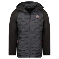 Kurtka męska Geographical Norway BAEL BLACK DB MEN 056 BLACK (WZ8113H/GN-NOIR). Czarne kurtki męskie Geographical Norway, m, bez wzorów, sportowe, bez kaptura. Za 219.00 zł.