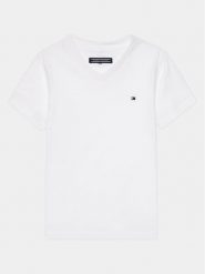 Tommy Hilfiger T-Shirt KB0KB04142 Biały Regular Fit. Białe t-shirty dla chłopców Tommy Hilfiger, bez wzorów, z bawełny, bez ramiączek. Za 79.99 zł.