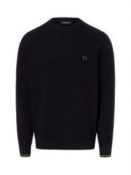 Fred Perry Sweter Mężczyźni Bawełna czarny, XL. Czarne swetry przez głowę męskie Fred Perry, m, bez wzorów, z bawełny, bez kołnierzyka. Za 799.95 zł.