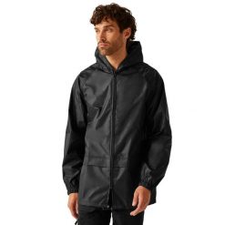 Kurtka Outdoor Męska Classics Stormbreak Wodoodporna. Czarne kurtki męskie Regatta, l, bez wzorów, z materiału, z kapturem. Za 149.99 zł.