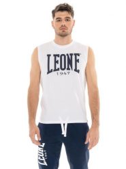 Koszulka na co dzień na siłownię. Białe koszulki sportowe męskie LEONE 1947 APPAREL, m, bez wzorów, bez kołnierzyka, bez ramiączek, na fitness i siłownię. Za 63.11 zł.