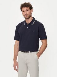 Gant Polo Contrast 2013039 Granatowy Regular Fit. Niebieskie koszulki polo męskie GANT, l, bez wzorów, z bawełny, bez ramiączek. Za 419.99 zł.